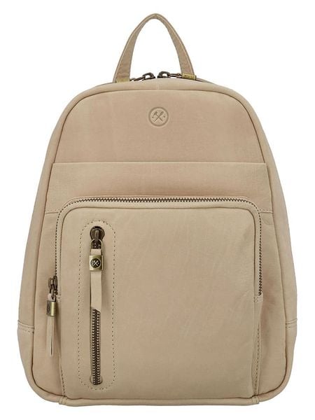 HIDE & STITCHES Skórzany plecak w kolorze beżowym - 23,5 x 28,5 x 8,5 cm rozmiar: onesize. Brązowe plecaki damskie HIDE & STITCHES, bez wzorów, z materiału. Za 274.95 zł.