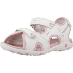 Sandały GEOX J SANDAL WHINBERRY G Biały. Białe obuwie trekkingowe damskie Geox, bez wzorów, z syntetyku, bez obcasa. Za 142.99 zł.