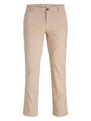 Jack & Jones Spodnie chino w kolorze beżowym rozmiar: W33/L34. Brązowe spodnie materiałowe męskie Jack & Jones, bez wzorów. Za 114.17 zł.