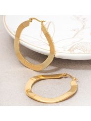 MENTHE À L'O Pozłacane kolczyki-kreole rozmiar: onesize. Żółte kolczyki damskie MENTHE À L'O, pozłacane. Za 161.34 zł.