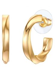 Yokoamii Pozłacane kolczyki-półkreole rozmiar: onesize. Żółte kolczyki damskie Yokoamii, metalowe. Za 34.99 zł.