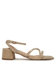 Steve Madden Sandały Gleams SM11003712 Beżowy. Brązowe sandały damskie Steve Madden, bez wzorów, ze skóry, bez obcasa, na słupku. Za 429.99 zł.