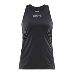 Tank top Craft rush singlet. Czarne topy damskie Craft, bez wzorów, z poliesteru, bez kołnierzyka. Za 174.00 zł.