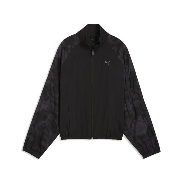 Damska kurtka treningowa PUMA League o luźnym kroju PUMA. Czarne kurtki damskie Puma, bez wzorów, bez kaptura. Za 319.00 zł.