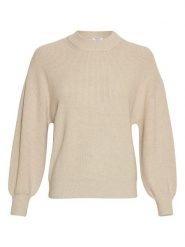 MOSS COPENHAGEN Sweter w kolorze beżowym rozmiar: L/XL. Brązowe golfy damskie MOSS COPENHAGEN, l, bez wzorów, z wiskozy, bez ramiączek. Za 175.67 zł.