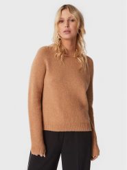 Boss Sweter Febisan 50478315 Brązowy Regular Fit. Brązowe swetry klasyczne damskie Boss, xl, z wełny, bez kołnierzyka. Za 559.99 zł.