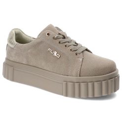 Beżowe Sneakersy Filippo Sportowe Obuwie Damskie. Brązowe buty sportowe na co dzień damskie Filippo, bez wzorów, z gumy. Za 169.00 zł.