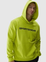 4F Bluza dresowa nierozpinana z kapturem męska - zielona XL. Zielone bluzy z kapturem męskie 4f, m, z bawełny. W wyprzedaży za 99.99 zł.