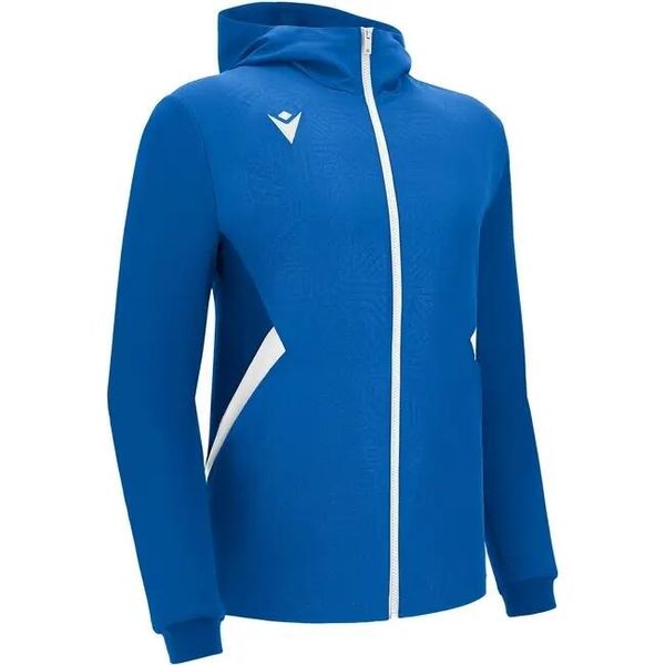 Bluza dresowa z kapturem Macron Tiamat. Białe bluzy sportowe męskie Macron, bez wzorów, z dresówki, sportowe, bez kołnierzyka, bez ramiączek. Za 331.50 zł.
