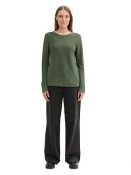 Tom Tailor Sweter w kolorze khaki rozmiar: XS. Brązowe swetry klasyczne damskie Tom Tailor, xs, z bawełny, bez kołnierzyka. Za 61.31 zł.
