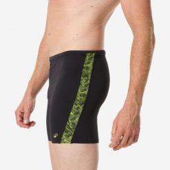 Bokserki długie pływackie męskie Decathlon Yoko All Move. Czarne kąpielówki męskie Decathlon, m, bez wzorów, z materiału, do pływania. Za 79.99 zł.