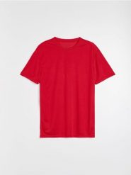 Koszulka sportowa SNSY PERFORMANCE - czerwony. Czerwone t-shirty sportowe męskie Sinsay, l, bez ramiączek. Za 17.99 zł.