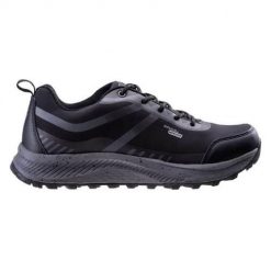 Buty trekkingowe męskie Hi-Tec Celany WP. Czarne buty trekkingowe męskie Hi-tec, z gumy, bez zapięcia, trekkingowe. Za 279.70 zł.