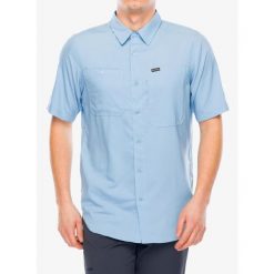 Koszula podróżnicza męska Columbia Silver Ridge Utility Lite Short Sleeve. Niebieskie koszule męskie Columbia, m, bez wzorów, bez kołnierzyka, bez ramiączek. Za 198.99 zł.