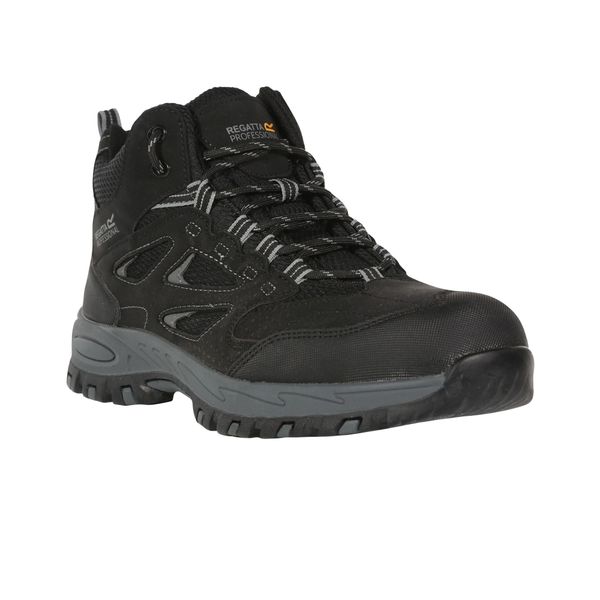 Buty Ochronne Męskie. Czarne buty trekkingowe męskie Regatta, z koronki, bez zapięcia, trekkingowe. Za 312.99 zł.