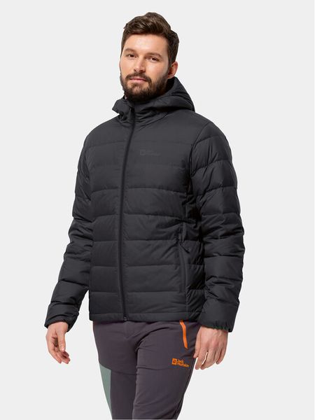 Jack Wolfskin Kurtka puchowa Ather Down Hoody 1207671 Czarny Regular Fit. Czarne kurtki outdoor męskie Jack Wolfskin, l, bez wzorów, z puchu, bez kaptura. Za 759.99 zł.