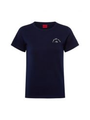 HUGO Koszulka Kobiety Bawełna (100%) niebieski, XS. Niebieskie t-shirty damskie Hugo, xs, bez wzorów, z bawełny, bez kołnierzyka. Za 279.95 zł.