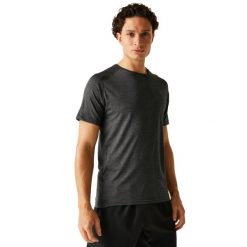 T-shirt Męski Melanżowy Persist. Czarne t-shirty męskie Dare 2b, l, bez wzorów, z elastanu, bez kołnierzyka. Za 105.99 zł.