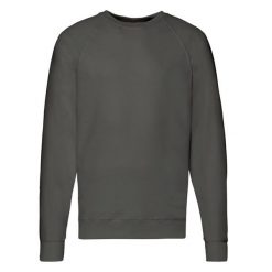Lekki Męski Sweter Raglanowy. Szare swetry męskie Fruit of the Loom, l, bez wzorów, bez kołnierzyka. Za 58.99 zł.