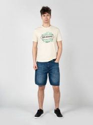 Guess T-Shirt "LA Logo" | M3GI61K9RM1 | Mężczyzna | Żółty. Żółte t-shirty męskie Guess, m, z aplikacjami, z bawełny, bez kołnierzyka. W wyprzedaży za 89.00 zł.