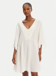Banana Moon Sukienka letnia Agathe Holidays LHN10 Biały Loose Fit. Białe sukienki damskie Banana Moon, na lato, l, bez wzorów, z wiskozy, bez kołnierzyka, bez ramiączek. Za 409.99 zł.