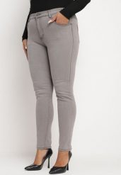 Ciemnoszare Jeansy Skinny z Wysokim Stanem Nevettas. Szare jeansy damskie Born2be, z podwyższonym stanem. Za 54.99 zł.