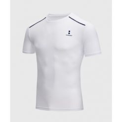 Koszulka sportowa męska Performance. Białe t-shirty sportowe męskie NORDICDOTS, l, z materiału, bez ramiączek, na fitness i siłownię. Za 230.00 zł.