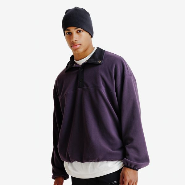 Bluza polarowa męska Lifetech. Fioletowe bluzy z kapturem męskie Decathlon, m, z materiału. Za 119.99 zł.
