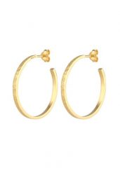 Elli Damskie kreole Basic młotkowane ze strukturą w srebrze próby 925 Sterling Silver Kolczyki 1 ct. Szare kolczyki damskie Elli, srebrne. Za 279.64 zł.