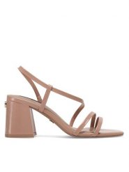 Nine West Sandały WFA2642-1 Różowy. Czerwone sandały damskie Nine West, bez wzorów, z syntetyku, bez obcasa, na słupku. Za 199.99 zł.