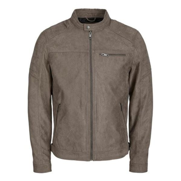 Kurtka Jack & Jones Rocky zamszowa falcon. Kurtki męskie Jack&Jones, l, bez wzorów, z materiału, casualowe, bez kaptura. Za 288.00 zł.