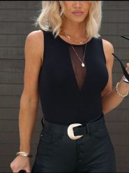 Milan Kiss Top w kolorze czarnym rozmiar: L. Czarne topy damskie Milan Kiss, l, bez wzorów, bez kołnierzyka. Za 113.99 zł.