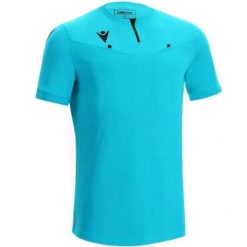 Koszulka sędziowska Macron Dienst. Niebieskie t-shirty sportowe męskie Macron, na lato, s, z dzianiny, bez ramiączek. Za 350.00 zł.