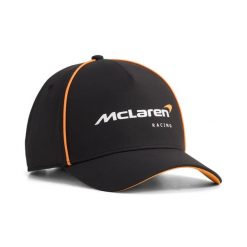 Czapka z daszkiem Puma McLaren Racing. Czarne czapki męskie Puma, bez wzorów, z materiału, sportowe. Za 204.85 zł.