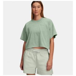 T-Shirt Damski Under Armour Koszulka Sportowa. Zielone bluzki sportowe damskie Under Armour, bez wzorów, bez ramiączek. Za 189.99 zł.