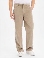 Calvin Klein Jeans spodnie sztruksowe Mężczyźni Sztruks beżowy, 33-32. Brązowe spodnie materiałowe męskie Calvin Klein Jeans, bez wzorów, z bawełny, vintage. Za 279.95 zł.