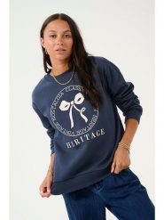 Kaffe Bluza "Ellen" w kolorze granatowym rozmiar: M. Niebieskie bluzy bez kaptura damskie Kaffe, m, z bawełny. Za 136.45 zł.