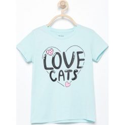 T-shirt z nadrukiem - Niebieski. Niebieskie koszulki dziewczęce Reserved, l, bez wzorów, bez kołnierzyka. Za 49.99 zł.