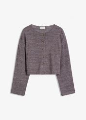 Kardigan z cienkiej prążkowanej dzianiny. Czerwone kardigany damskie bonprix, bez wzorów, z dzianiny. Za 79.99 zł.