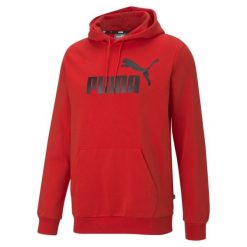 Męska bluza z kapturem z dużym logo Essentials PUMA High Risk Red. Białe bluzy z kapturem męskie Puma, m. W wyprzedaży za 220.95 zł.