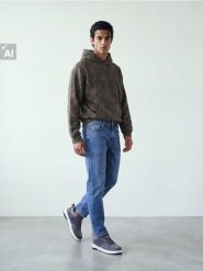 Bluza hoodie z motywem kamuflażu z bawełną - khaki. Brązowe bluzy bez kaptura męskie Sinsay, bez wzorów, z bawełny, sportowe, bez kołnierzyka, bez ramiączek. Za 79.99 zł.
