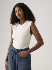 Levi's Top w kolorze białym rozmiar: XS. Białe topy damskie Levi's, s, bez wzorów, bez kołnierzyka. Za 57.60 zł.