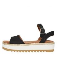 TOMS Sandały w kolorze czarnym na obcasie rozmiar: 38. Czarne sandały damskie Toms, bez wzorów, bez obcasa, na koturnie. Za 224.95 zł.