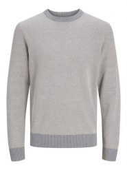Jack & Jones Sweter w kolorze szarym rozmiar: M. Szare swetry męskie Jack & Jones, m, bez wzorów, z bawełny, bez kołnierzyka. Za 98.95 zł.