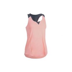 Top fitness kardio 900 damski. Czerwone topy sportowe damskie DOMYOS, bez wzorów, z elastanu, bez ramiączek. Za 69.99 zł.