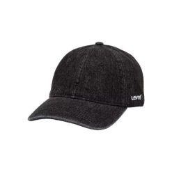 Czapka Levis z czarnego materiału. Czarne czapki męskie Levi's, bez wzorów, z bawełny. Za 128.10 zł.