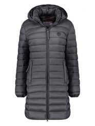 Geographical Norway Płaszcz pikowany "Atikotal" w kolorze antracytowym rozmiar: XL. Czarne płaszcze damskie Geographical Norway, xl, bez wzorów. Za 141.19 zł.