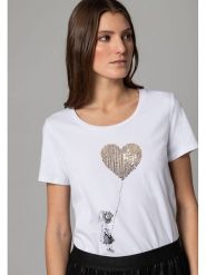 More & More Koszulka w kolorze białym rozmiar: 46. Białe bluzki damskie MORE & MORE, bez wzorów, bez kołnierzyka, bez ramiączek. Za 52.05 zł.