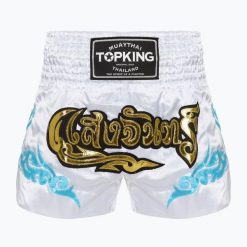 Spodenki treningowe Top King Kickboxing. Białe szorty damskie TOP KING, bez wzorów, z materiału, eleganckie. Za 239.99 zł.