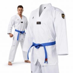 Dobok do Taekwondo MTX bluza spodnie pas MOOTO. Białe spodnie sportowe damskie DBX BUSHIDO, l, z bawełny, na fitness i siłownię. Za 169.00 zł.